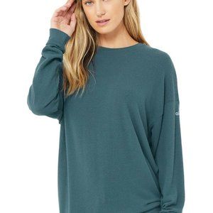 Alo Yoga Soho Pullover Sweatshirt - Deep Jade